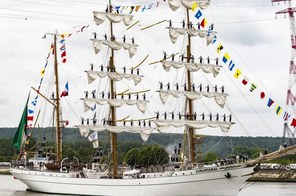 Rouen França Julho Circa 2016 Fim Armada Rouen Barcos Galeão — Fotografia de Stock