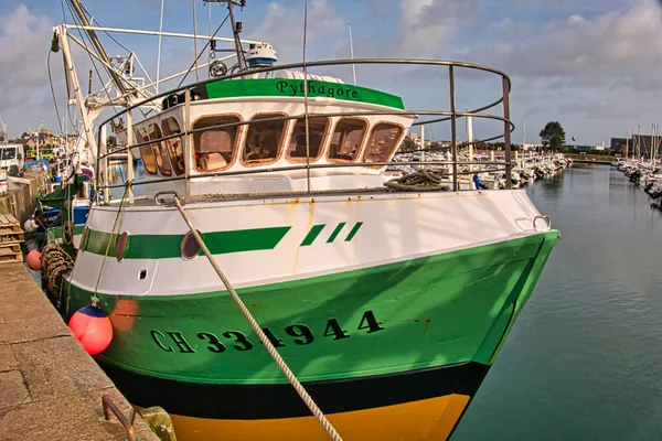 Vaast Normandía Francia Diciembre 2018 Vieiras Pesca Barco Mariscos Puerto — Foto de Stock