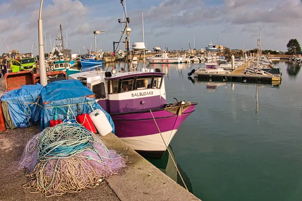 Vaast Normandy Fransa Aralık Yaklaşık 2018 Balıkçılık Balık Net Öğleden — Stok fotoğraf