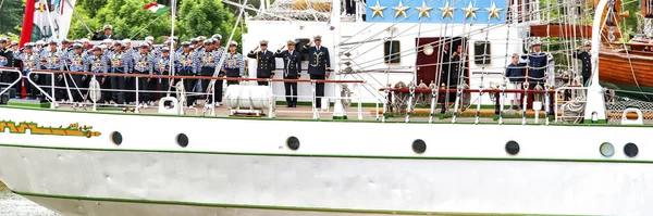 Руэн Франция Июль Черка 2016 Конец Армады Руане Лодки Галеонные — стоковое фото