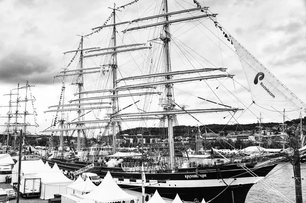 Rouen France July Circa 2016 End Armada Rouen Boats Galleon — Stock Photo, Image