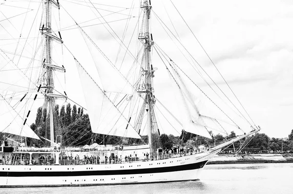 Rouen França Julho Circa 2016 Fim Armada Rouen Barcos Galeão — Fotografia de Stock