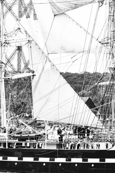 Rouen França Julho Circa 2016 Fim Armada Rouen Barcos Galeão — Fotografia de Stock