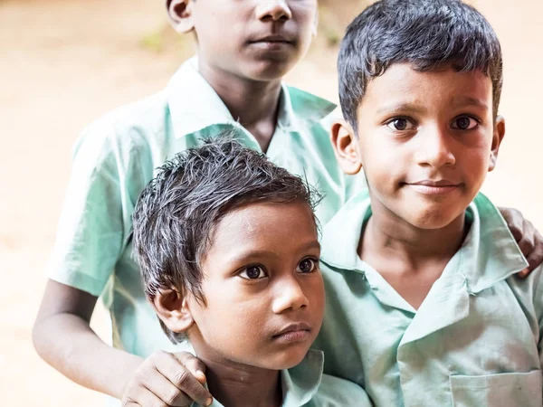 Puducherry India Dezember Circa 2018 Unbekannte Beste Kinder Jungen Freunde — Stockfoto