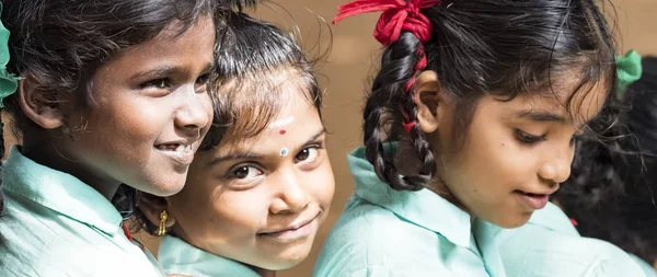Puducherry India December Circa 2018 Unidentified Best Children Girls Friends — Stock Photo, Image