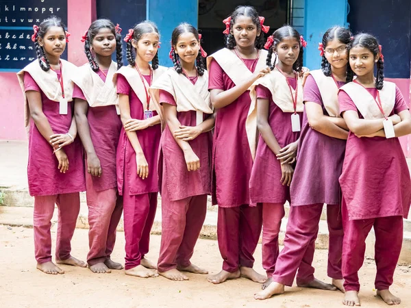 Puducherry India December Circa 2018 Niet Geïdentificeerde Groep Beste Kinderen — Stockfoto