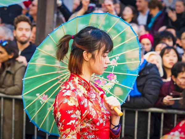 Paris Frankrijk Februari 2019 Laatste Dag Van Het Chinees Nieuwjaar — Stockfoto