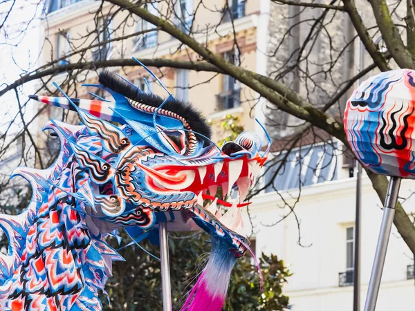 Paris Fransa Şubat 2019 Street Çin Yeni Yılı Kutlama Festivalin — Stok fotoğraf