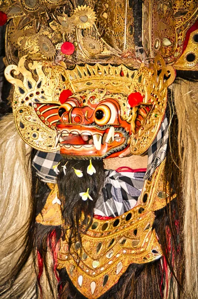 Баронг великодушный зверь, который отпугивает злых духов с Бали — стоковое фото