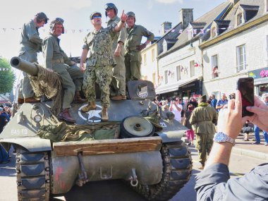 Normandiya'da D-Day 75 doğum günü anma, Fransa 2019.