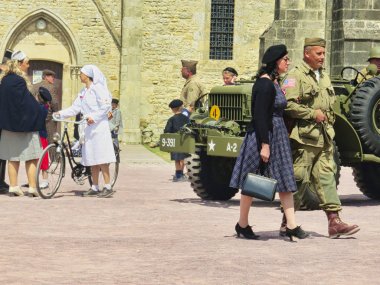 Normandiya'da D-Day 75 doğum günü anma, Fransa 2019.