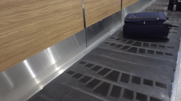 空港手荷物用カルーセルのトレッドミル パリでの手荷物配達 — ストック動画