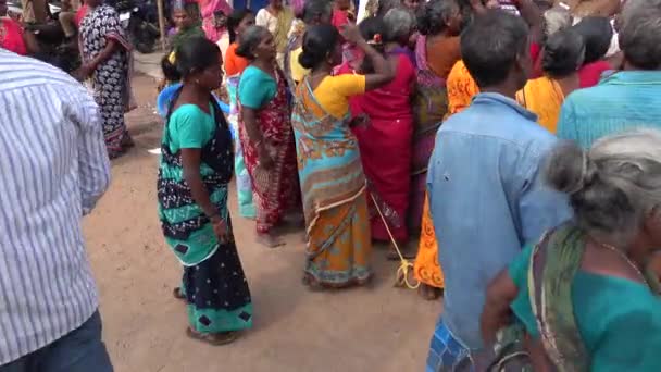 Puducherry Tamil Nadu India 2018 December Körül Azonosítatlan Tüntetők Gyülekeznek — Stock videók