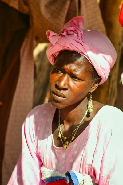 Senegal Africa Marsch Circa 2016 Neznámý Portrét Dospělých Afričanů Kteří — Stock fotografie