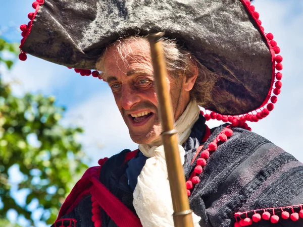 Yainville Francie July Circa 2019 Herec Historickém Pirátském Kostýmu Který — Stock fotografie