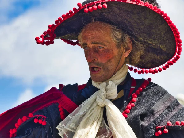 Yainville Francie July Circa 2019 Herec Historickém Pirátském Kostýmu Který — Stock fotografie