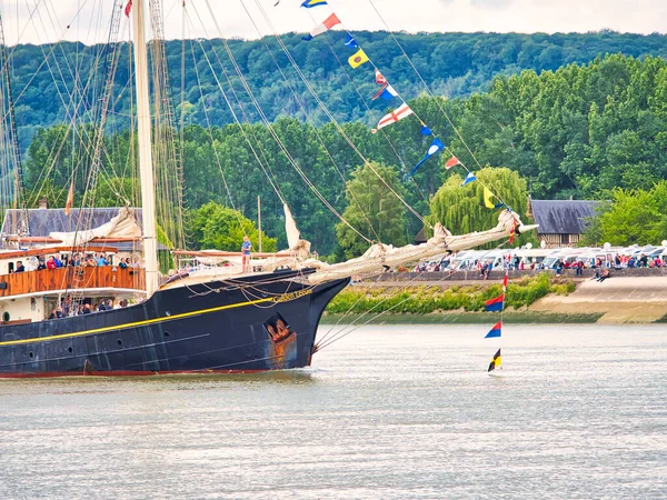 Rouen França Junho Circa 2019 Parte Gulden Leeuw Três Escuna — Fotografia de Stock