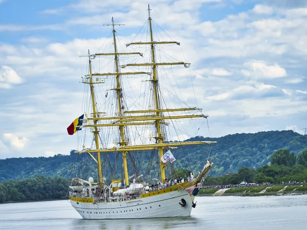 Rouen França Junho Circa 2019 Três Masted Barque Mircea Romênia — Fotografia de Stock