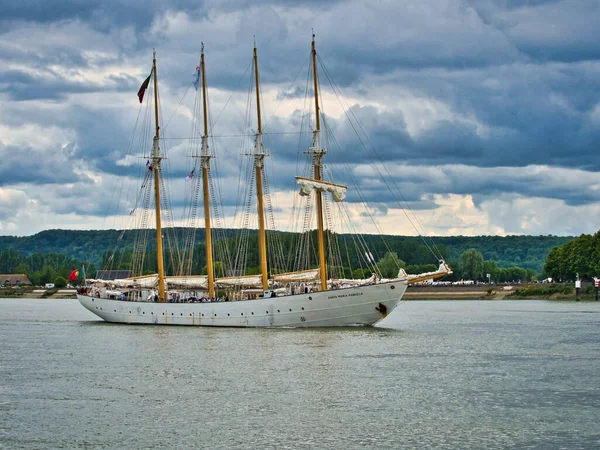 Rouen Frankreich Juni Circa 2019 Das Marode Viermastschiff Santa Maria — Stockfoto