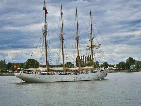 Rouen Francja Czerwca 2019 Cztery Masted Schorowany Statek Santa Maria — Zdjęcie stockowe