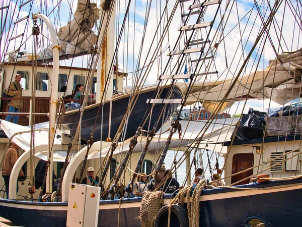 Rouen France June Circa 2019 Part Dutch Three Masted Schooner — Stock Photo, Image