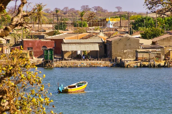 Senegal Afrika März 2016 Szene Des Ländlichen Lebens Entlang Der — Stockfoto