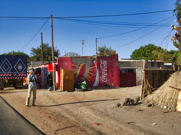 Senegal África Março 2016 Circa Cena Vida Rural Aldeia Com — Fotografia de Stock