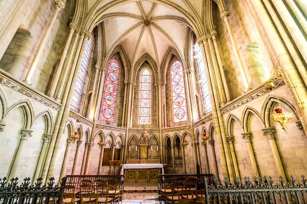 Bayeux Francja Wrzesień Około 2020 Wnętrze Katedry Notre Dame Gotycki — Zdjęcie stockowe