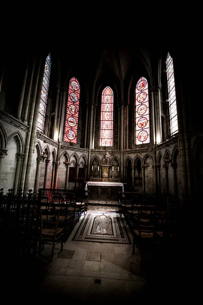 Bayeux Frankrijk September Circa 2020 Notre Dame Kathedraal Interieur Gotische — Stockfoto