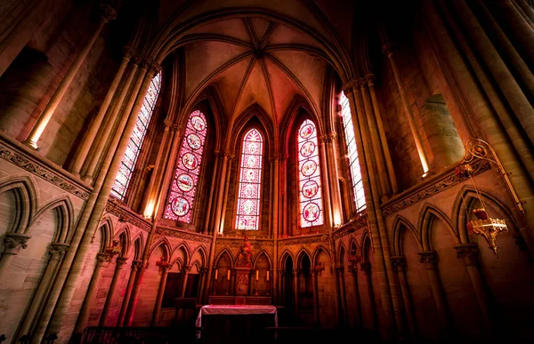 Bayeux Frankrijk September Circa 2020 Notre Dame Kathedraal Interieur Gotische — Stockfoto