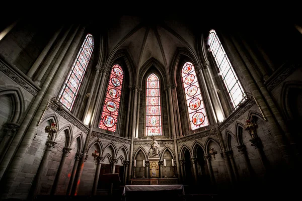 Bayeux Frankrike September Circa 2020 Notre Dame Cathedral Interiör Gotisk — Stockfoto