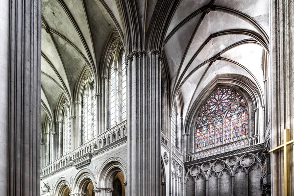 Bayeux Frankrijk September Circa 2020 Notre Dame Kathedraal Interieur Gotische — Stockfoto