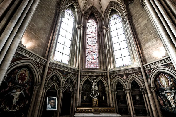 Bayeux Frankrijk September Circa 2020 Notre Dame Kathedraal Interieur Gotische — Stockfoto