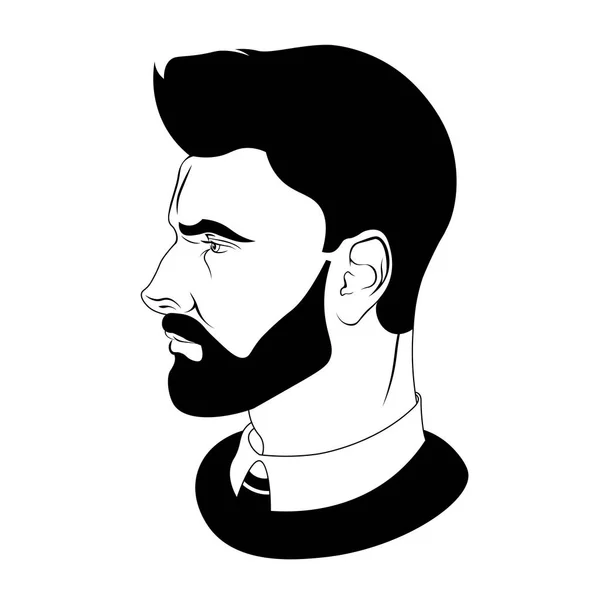 Vector hombre peluquería de peinado para su diseño — Vector de stock