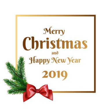 Beyaz arka plan üzerinde gerçekçi Noel Dekor elementleri. Yılbaşı Banner. Vektör çizim