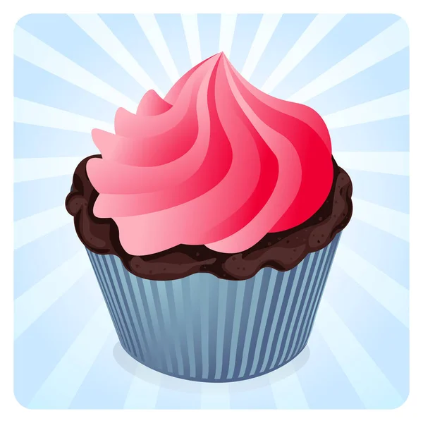vektör .cupcake, kekler, Kuru üzüm ve çikolata ile