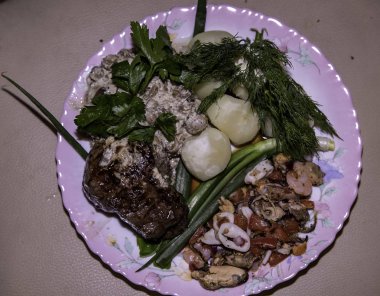 Bazen sen kendine ev yapımı yiyecek, özellikle bu restorana aşağı değil şımartabilirsiniz. Eti, mantar, Cheviche