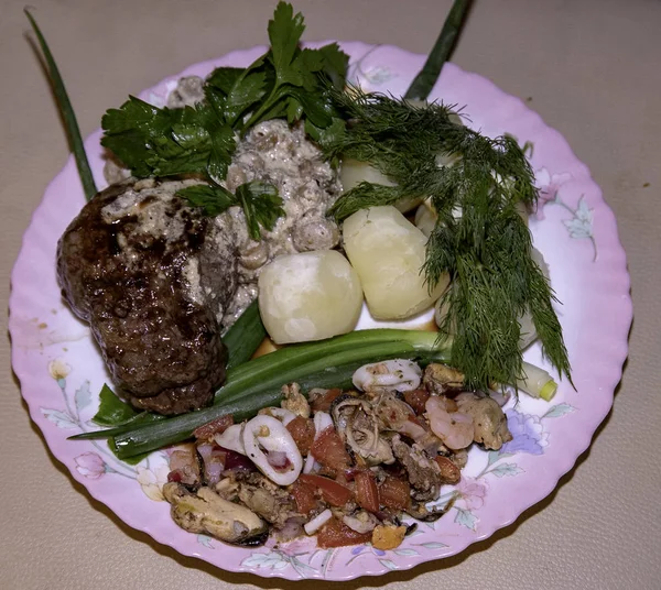 你可以用自制的食物来宠爱自己 特别是它不低于餐厅 Cheviche — 图库照片
