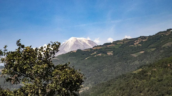 Conquista Del Volcán Orizaba Disparos Una Altitud 5200 Metros Fotos — Foto de Stock