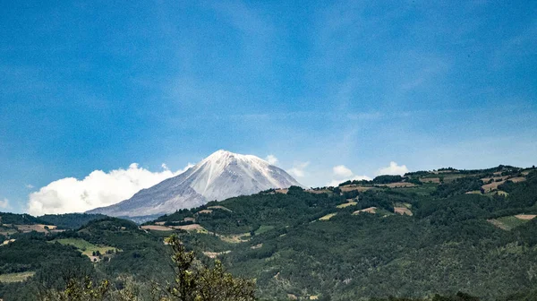 Завоевание Вулкана Орисаба Стрельба Высоте 5200 Метров Интересные Фотографии Мексики Стоковая Картинка