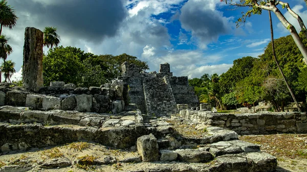 Antigua Ciudad Meko Encuentra Cancún Nuestro Modelo Las Ruinas Ciudad —  Fotos de Stock