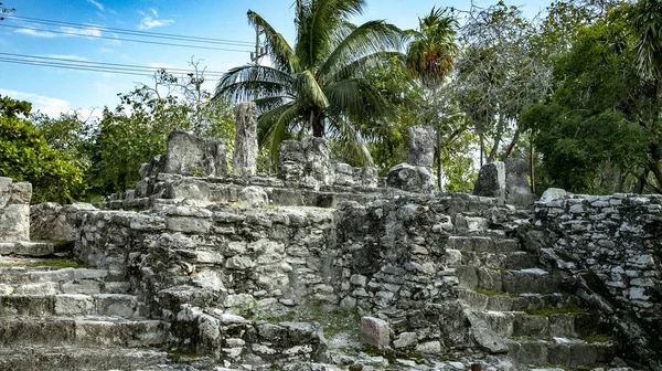 Antigua Ciudad Meko Encuentra Cancún Nuestro Modelo Las Ruinas Ciudad —  Fotos de Stock