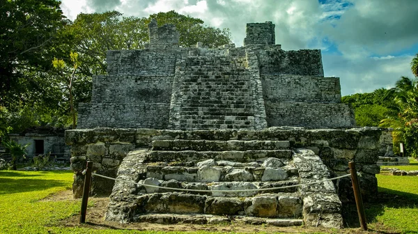 Die Antike Stadt Meko Liegt Cancun Unser Modell Und Die — Stockfoto