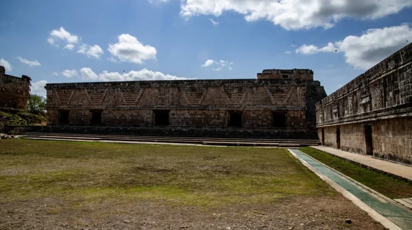 Uxmal Ancient City Yukatan Wizard Tower Grand Piramid Othe Structure — Stock Photo, Image