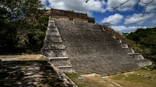 Uxmal Antigua Ciudad Yukatan Torre Del Mago Gran Pirámide Otra — Foto de Stock