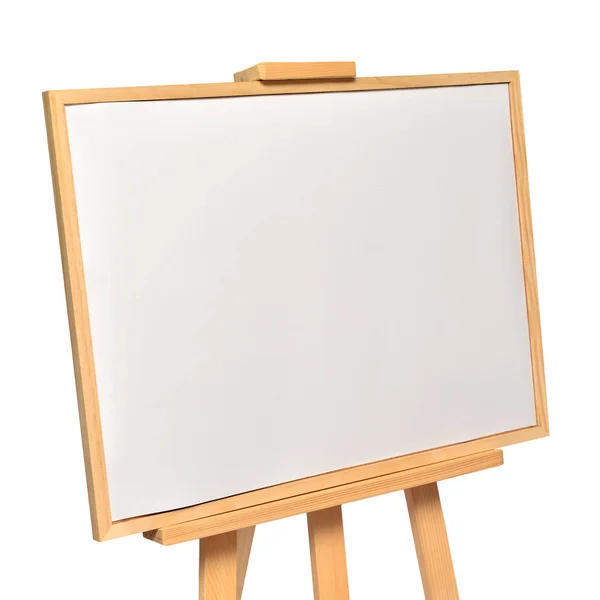 Easel Frames Empty Drawing Isolated White Background Horizontal Paper Sheets — Stock Photo, Image