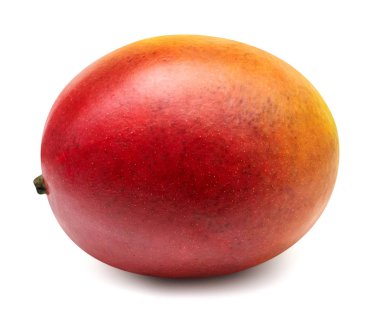 Mango meyve bütün kırpma pat ile beyaz arka plan izole