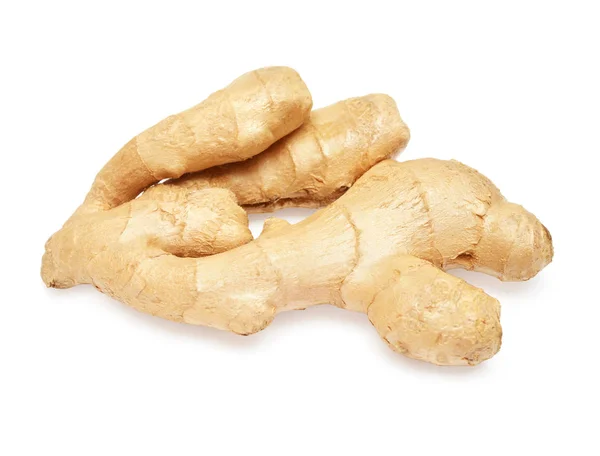 Fresh ginger root isolated on white background. Creative medical — Stock Photo, Image