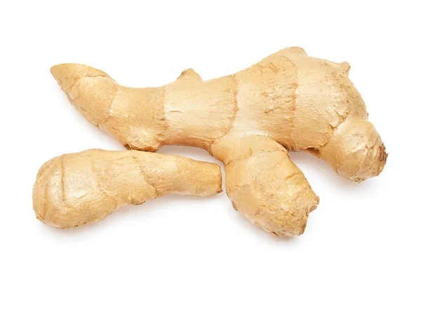 Fresh ginger root isolated on white background. Creative medical — Stock Photo, Image