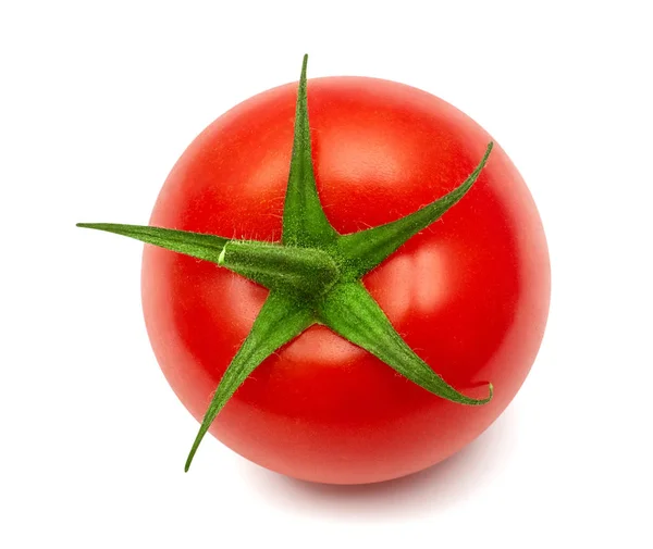 One fresh tomato isolated on white background. Tasty and healthy — Stock Photo, Image